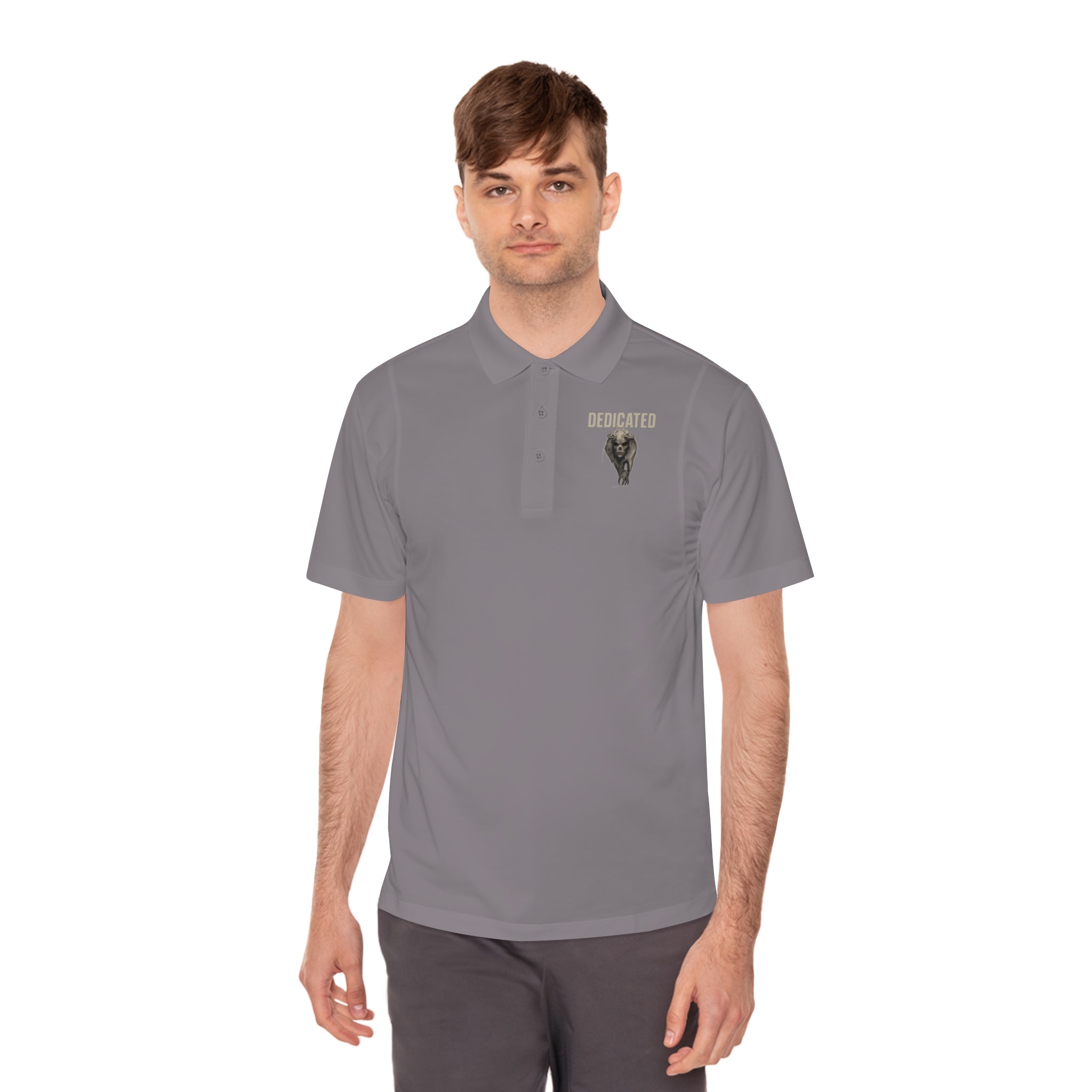 Dedicated Demon Skull Polo Shirt — Men's Performance Polo